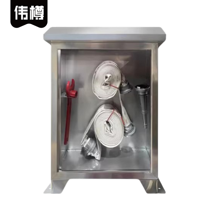 伟樽不锈钢消防水带箱斜顶70*24*120cm(304)个高清大图