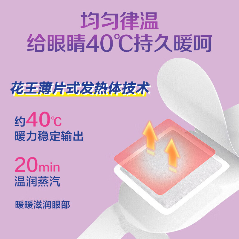 花王(KAO)美舒律蒸汽眼罩12片 玫瑰香 自发热眼部热敷遮光睡眠眼贴男女通用高清大图