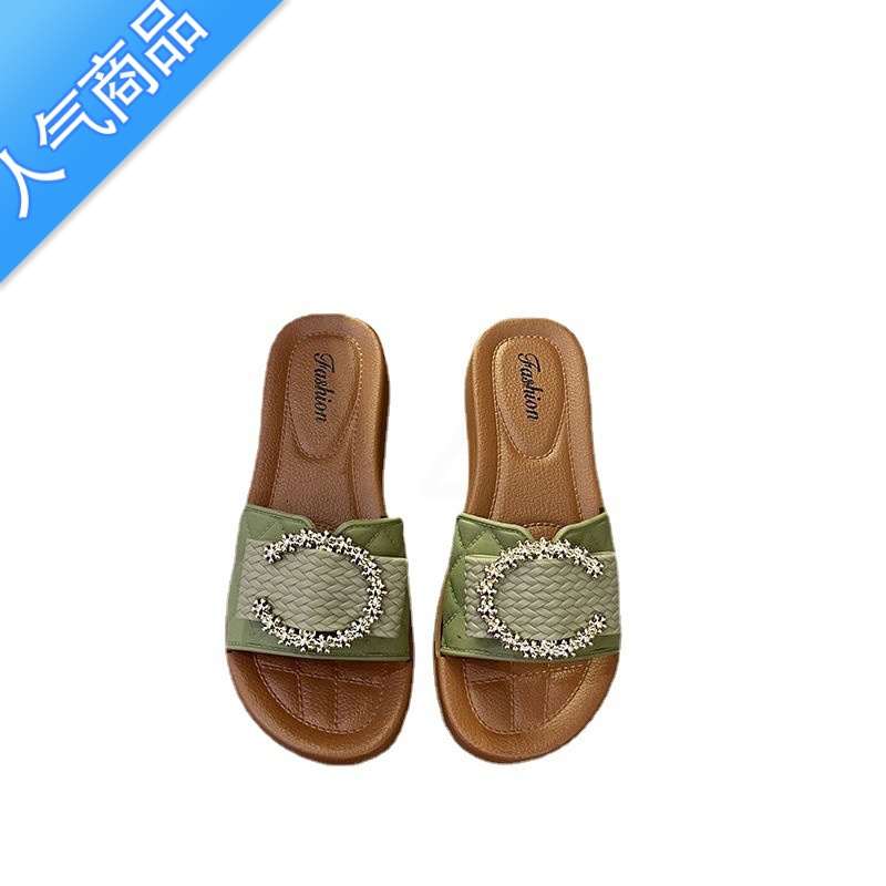 SUNTEK2023新款拖鞋女士夏季外穿防滑平底沙滩软底时尚凉鞋一字穿0款软高清大图