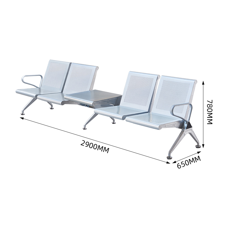 中豫鑫泽 ZYXZ5021036 连排椅机场椅公共座椅长椅等候椅 四人位加茶几高清大图
