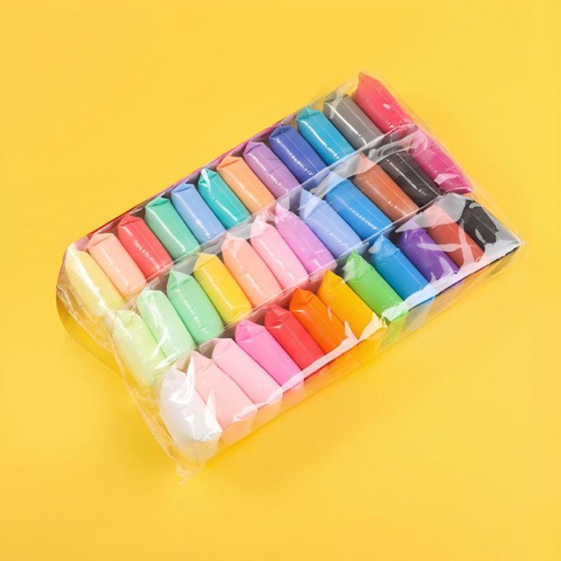 小窝厘 儿童彩泥手工diy玩具套装橡皮泥黏土小学生玩具36色-10g自封袋装(起订量:50份)