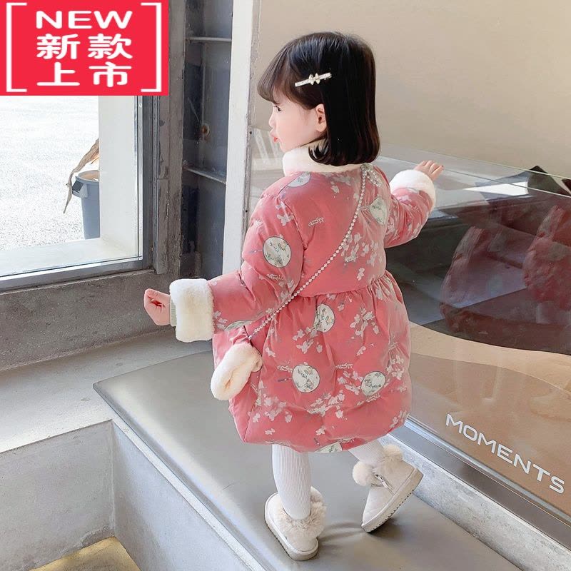 可莉允女童棉服冬装2022新款洋气女宝宝棉衣外套新年夹棉拜年服冬季棉袄图片