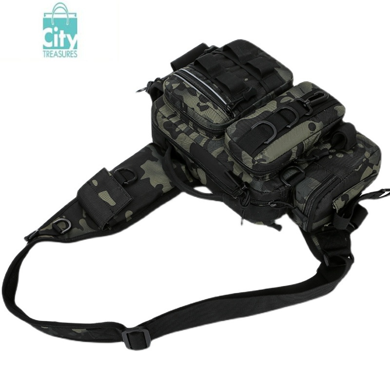 bangdou新款路亚包男多腰包专用工具背包单肩大斜挎包竿包防水钓鱼包