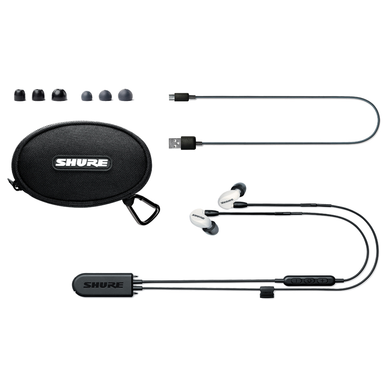 Shure/舒尔 SE215-BT2无线蓝牙音乐耳机 入耳式运动蓝牙挂耳式塞 白色