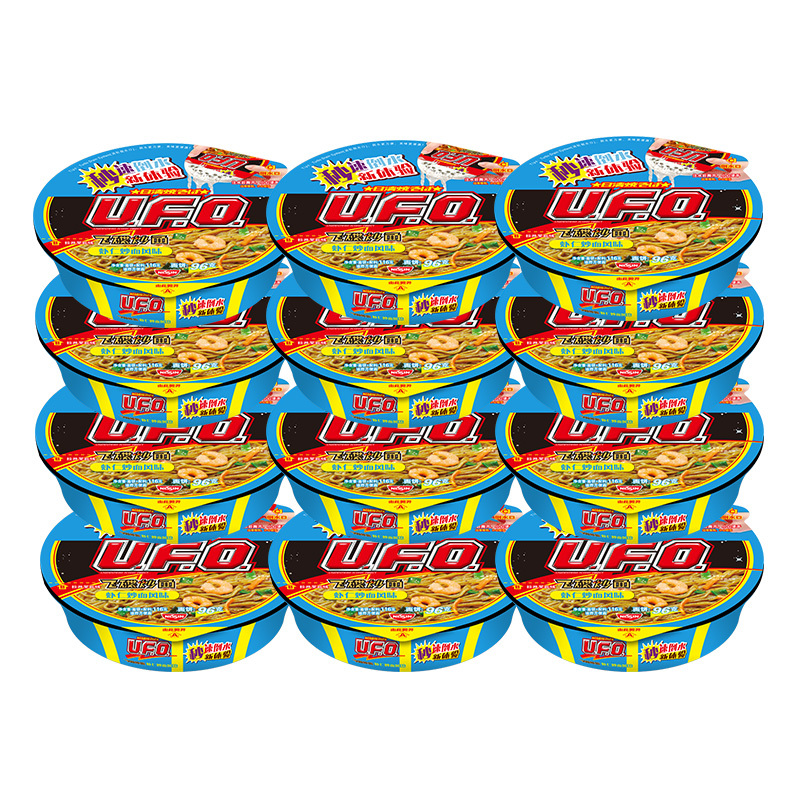 日清(NISSIN) UFO飞碟炒面 虾仁风味124g/碗 12碗整箱装 速食 拌面 整箱 捞面 干拌面 方便面