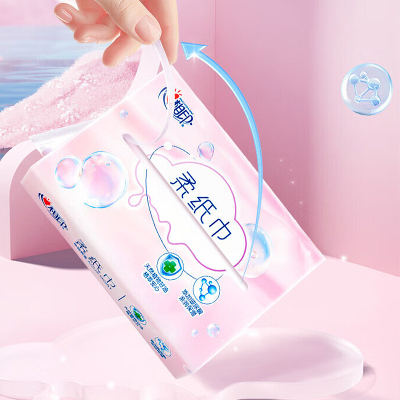 心相印柔纸巾90抽*18包三层云绒乳霜系列DT16090包-18(包装随机)高清大图