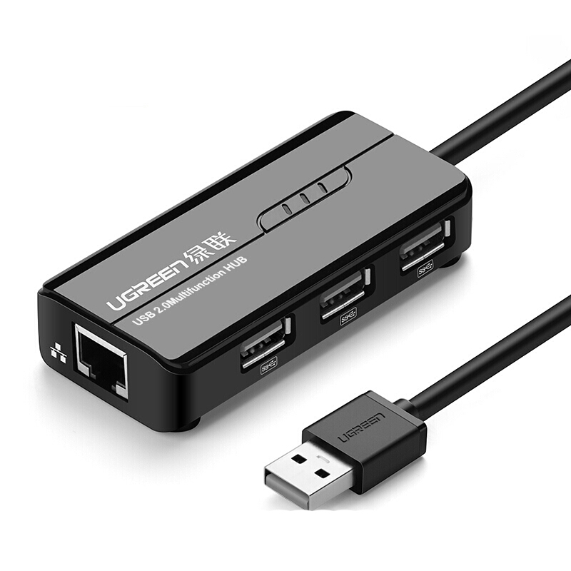 绿联 20265 USB3.0千兆网卡+ 3口USB 3.0 HUB集线器 20265