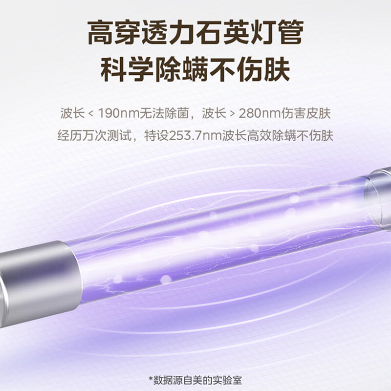 美的(Midea)除螨仪双电机强吸力高频拍打热风干爽UV紫外线家用床铺沙发除螨有线吸尘MT1高清大图
