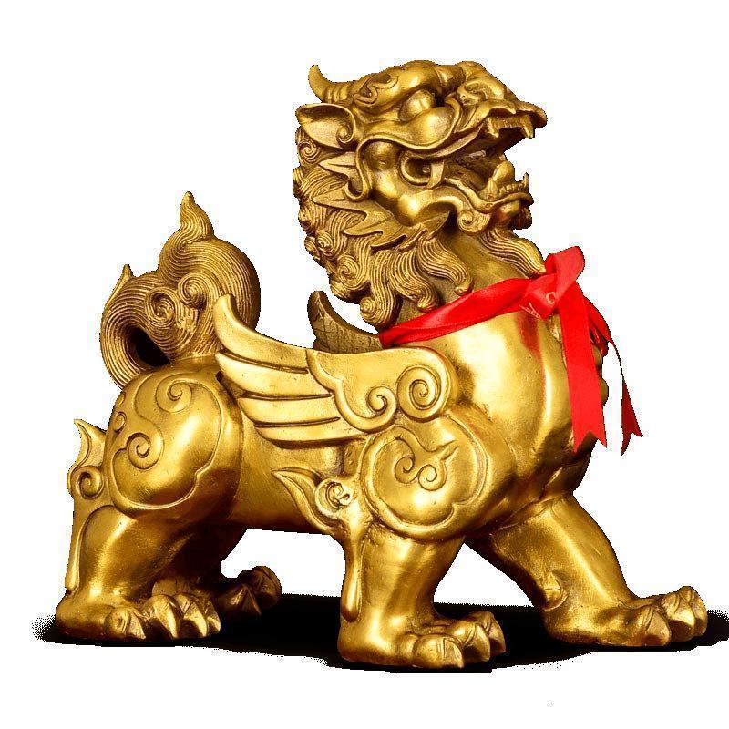 纯铜貔貅摆件大号雌雄一对家居客厅风水工艺品开业礼品_228_783