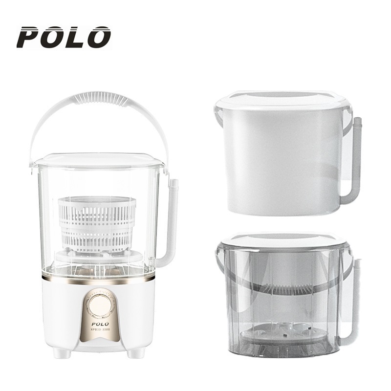 POLO洗袜子神器内衣裤家用宿舍小型迷你洗沥一体分桶折叠洗衣机婴儿童/至尊升级款一机三桶