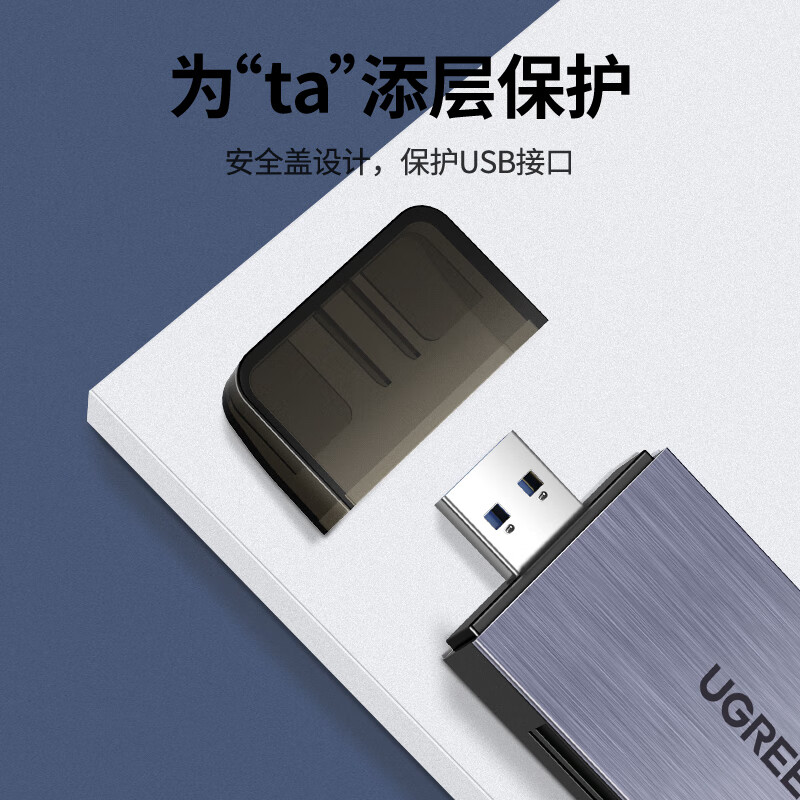绿联USB3.0高速CF读卡器 多功能合一读卡器 支持CF/MS/SD/TF多读型手机相机内存卡记录仪存储卡50541高清大图