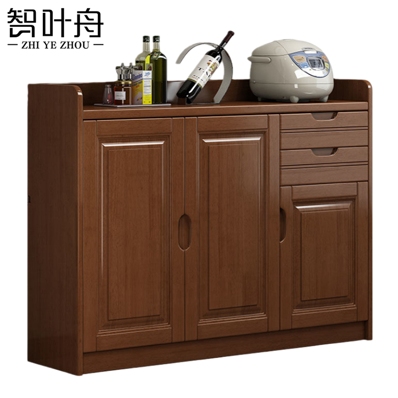 智叶舟实木茶水柜120*40*90cm台高清大图