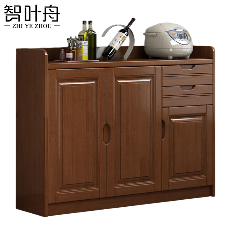 智叶舟实木茶水柜120*40*90cm台