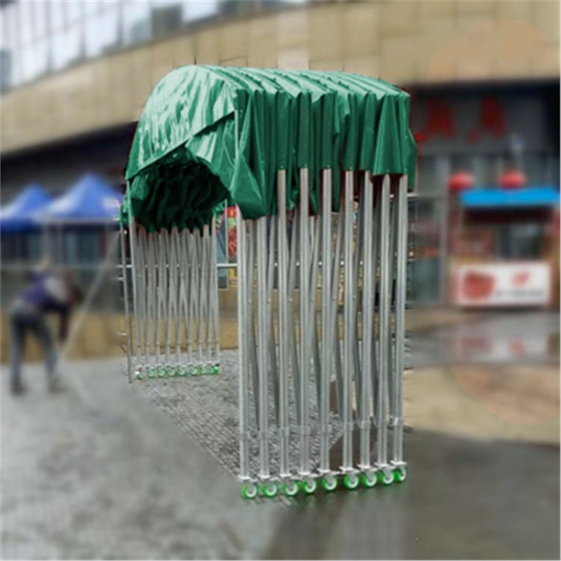 收缩仓库推拉篷户外移动迈登高遮阳棚折叠防雨蓬伸缩式雨棚大型排档帐篷