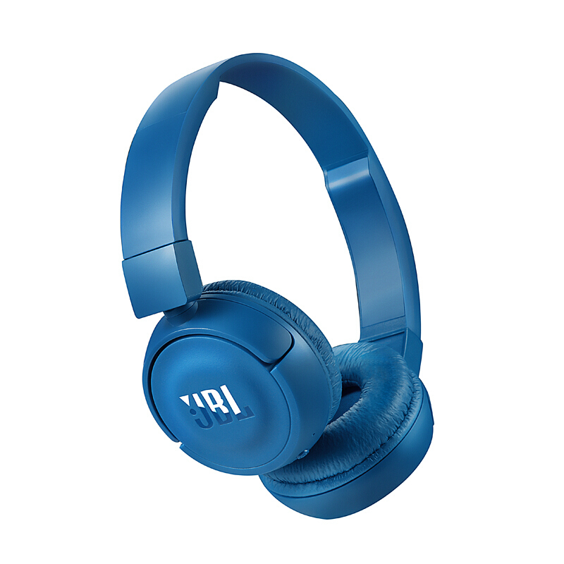 JBL/T450BT头戴式蓝牙无线耳机 可折叠便携头戴贴耳式 立体声音乐耳机跑步运动游戏耳机 蓝色