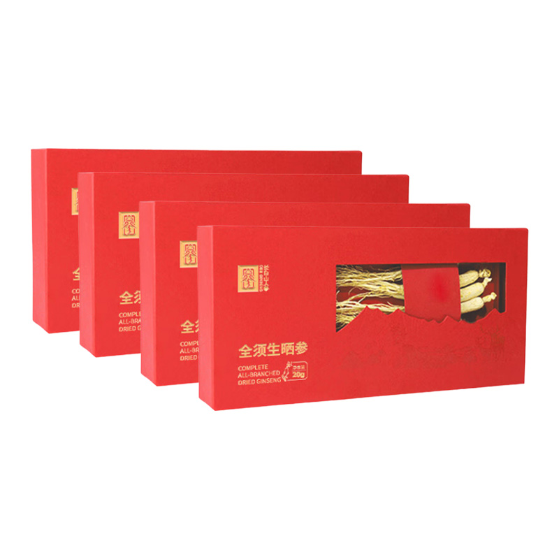 长白山人参生晒参参芦饱满参味浓郁纹深礼盒20g*4盒