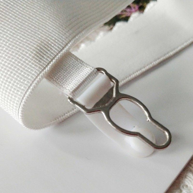 葫芦扣白色m码一对硅胶防滑吊袜带大腿环吊袜夹夹长筒袜吊袜环金属