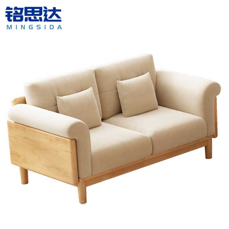 铭思达实木沙发双人位张高清大图