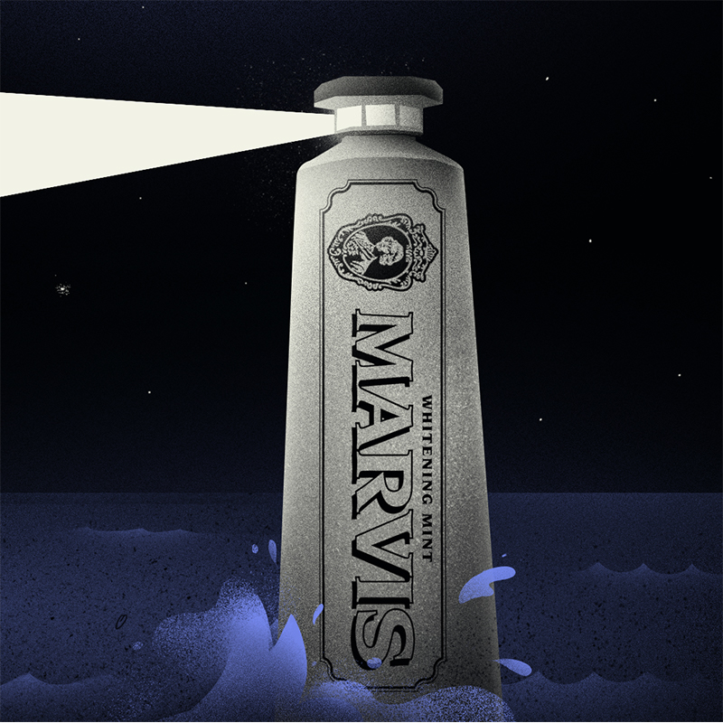 MARVIS玛尔仕亮白薄荷牙膏85ml 呵护牙龈清新口气釉白高清大图