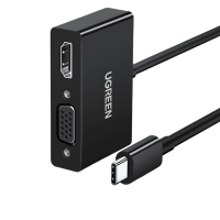 绿联 Type-C转HDMI+VGA转换器 黑色 50251 个