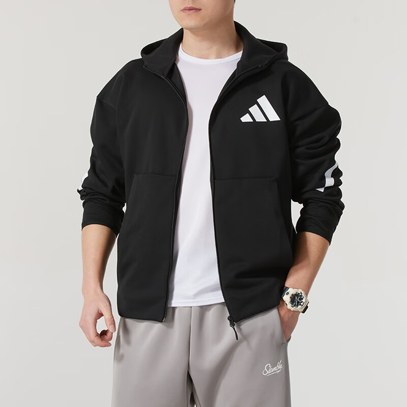阿迪达斯 (adidas)男装新款运动服跑步健身训练外套时尚潮流休闲夹克上衣JD5984 ZP高清大图