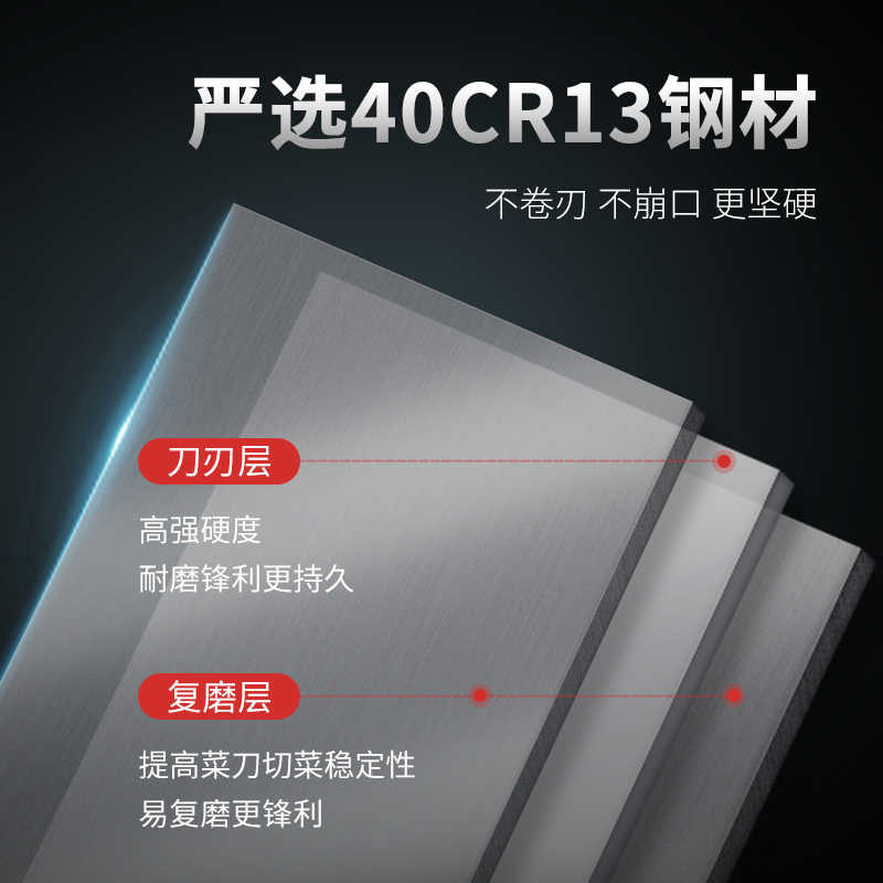 王麻子菜刀 家用正品厨师专用切菜刀切片刀具厨房斩切锋利旗舰店高清大图