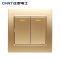 正泰(CHNT)NEW7-L07202 NEW7L开关插座/香槟金/二开多控开关