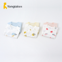 童泰(TONGTAI)四季新款0-6月新生婴儿男女宝宝纯棉家居服上装和服上衣2件装儿童内衣