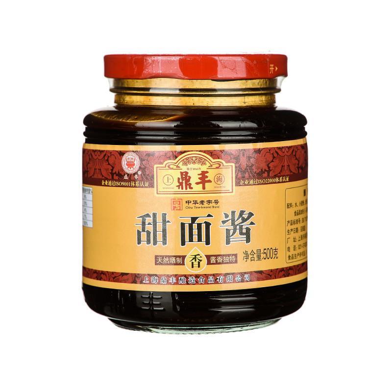 上海鼎丰甜面酱500g瓶装鼎丰面酱晒制酱香独特烤鸭酱卷饼酱料 500克*1瓶(尝鲜)