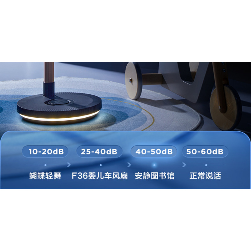 艾美特(Airmate)折叠充电扇家用便携收纳落地扇遥控充电台式立式折叠电风扇CM-RD24-1