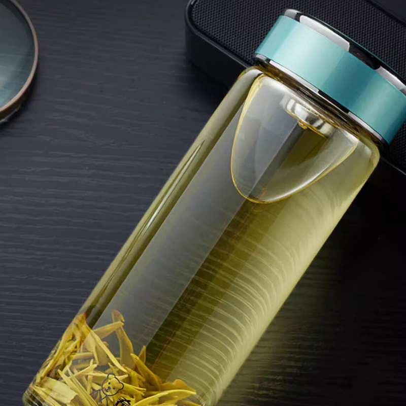 希诺玻璃杯420ml便携耐用单层XN-7551(颜色随机)高清大图