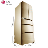 LG冰箱GR-K40PNVQ 447升多门风冷无霜变频冰箱 宽幅变温室 智能电脑控温 线性变频压缩机