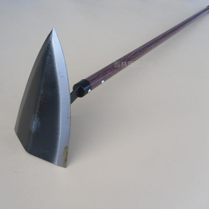 长柄不锈钢锄头木柄三角锄铁管柄铝管柄锄头尖锄花锄开沟翻土轻便