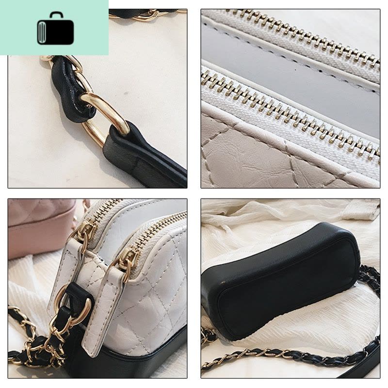 春季女包包2020新款潮菱格链条贝壳包韩版百搭单肩ulzzang斜挎包NEW LAKE女斜挎包图片