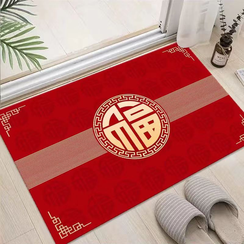 50x80cm欢迎光临门垫店铺门口入户地垫酒店防滑迎宾地毯出入平安脚垫 福