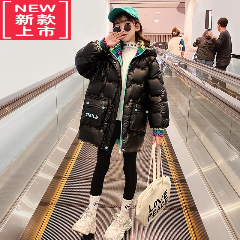 可莉允女童棉衣免洗外套冬装2022新款中大童加厚棉服女孩网红棉袄韩版潮