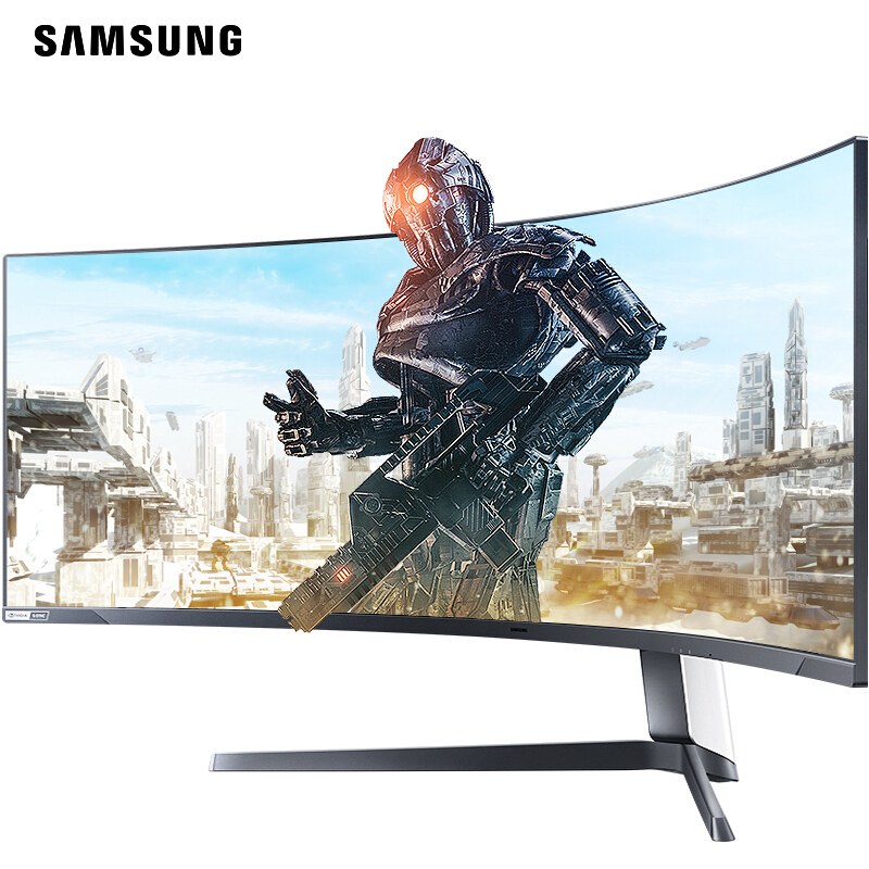 三星(SAMSUNG)S49AG950NC 49英寸Mini LED HDR2000 双2K 1000R 240Hz 1ms G-Sync 电竞显示器玄龙骑士(DP+HDMI*2)