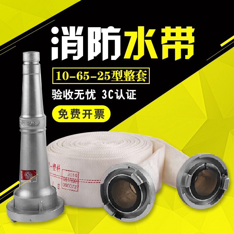 泰来 消防水带水管/消防帆布水管含接扣水枪 PVC水带 10-65-25型整套