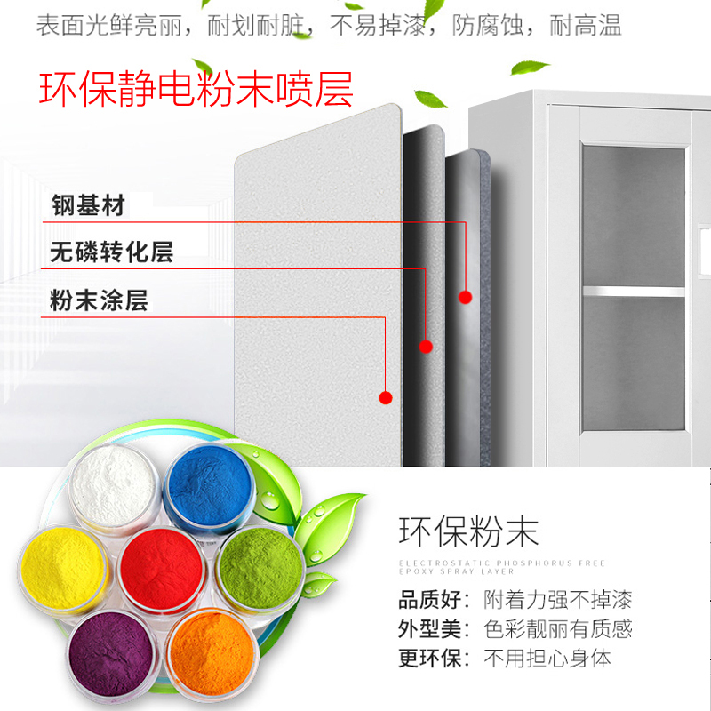易企采 钢制加厚财务凭证柜 办公室资料柜档案带锁储物柜 单位：台 39*85*180CM高清大图