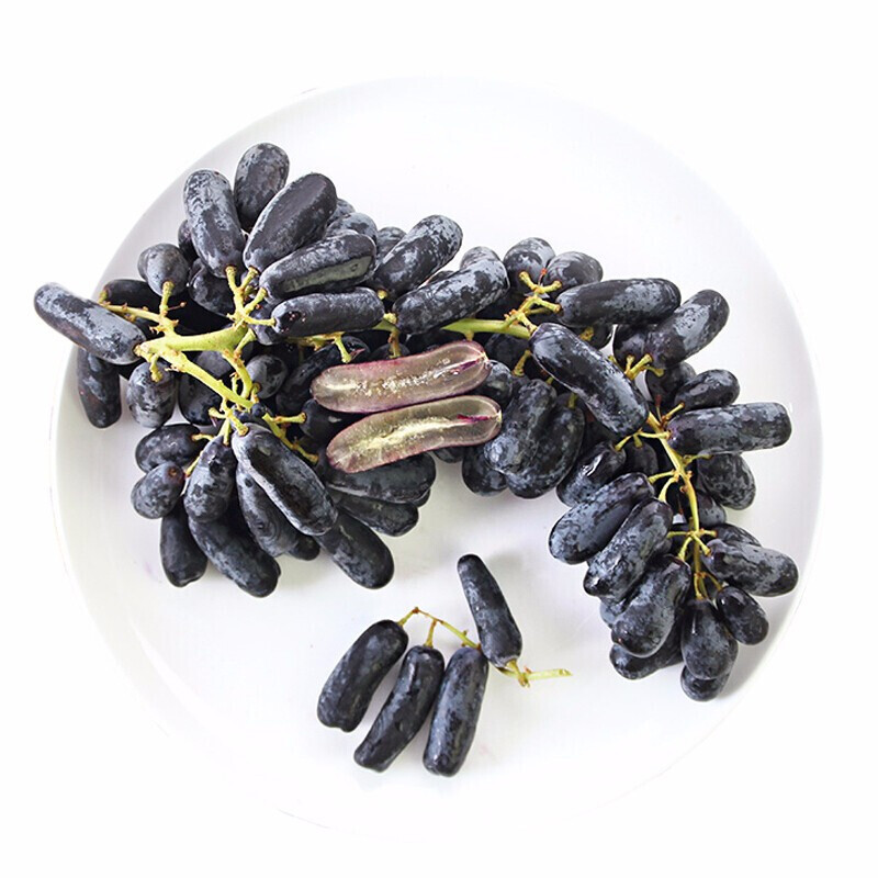 农聚源热带水果类 【xj】澳洲金手指黑提2斤 美人指葡萄黑手指 拇指无