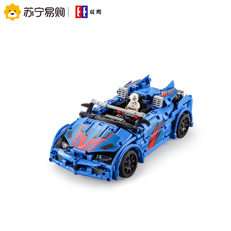 双鹰C51052爆裂碰撞车 儿童遥控玩具积木车 电动玩具车益智积木