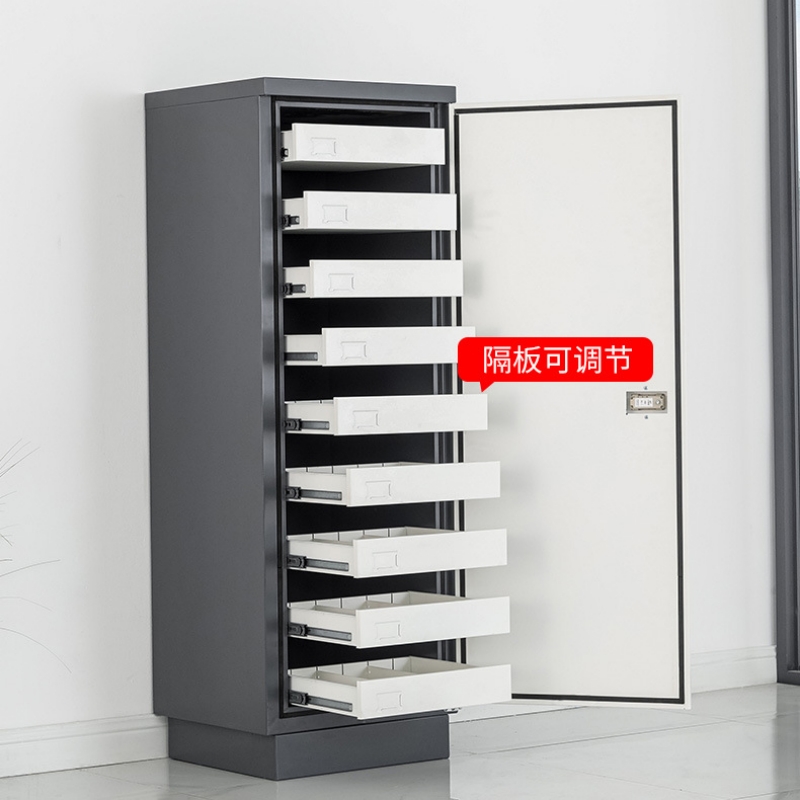 锦北 防磁柜硬盘储存柜光盘柜CD电子设备防火信息安全柜 三抽高清大图