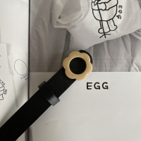时髦ins花朵腰带韩国新款花花皮带西装连衣裙腰封少女可爱学生潮 黑色