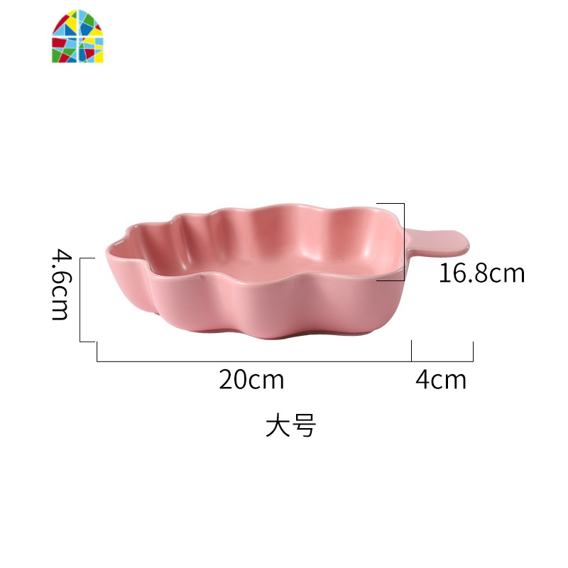 北欧碗陶瓷家用创意儿童好看可爱餐具网红ins套装沙拉碗异形碟子 FENGHOU 粉色圣诞树碗(大号)