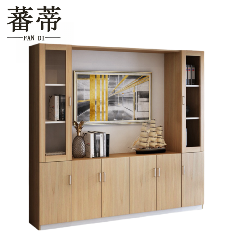 蕃蒂办公书柜六门台高清大图