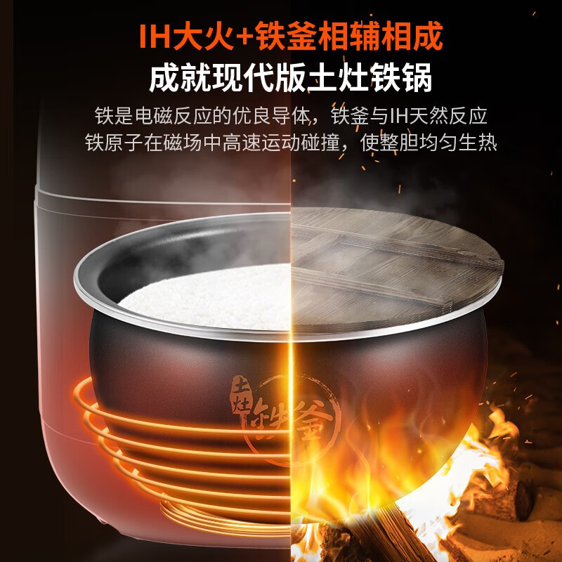 九阳家用电饭煲智能多功能预约4L升电饭锅2-8人铁釜正品F555