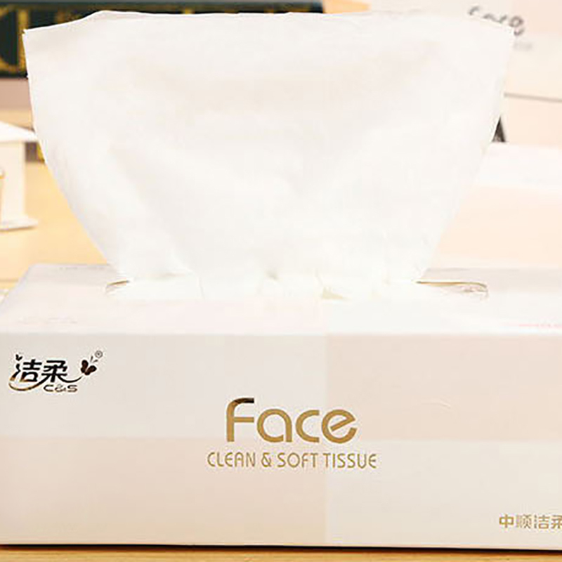 洁柔Face JH090-01(粉色)天然无香106抽3层盒装纸面巾(4盒装)