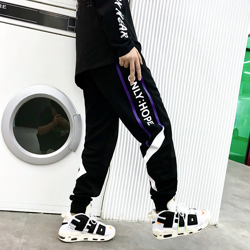 YUANSU潮牌嘻哈韩版工装裤男束脚裤hiphopi韩版休闲宽松直筒秋冬运动裤休闲裤