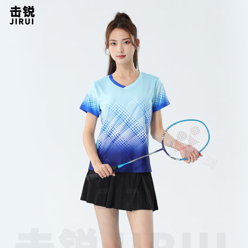 击锐 新款羽毛球服男套装速干透气女排球乒乓球比赛训练团队服定制