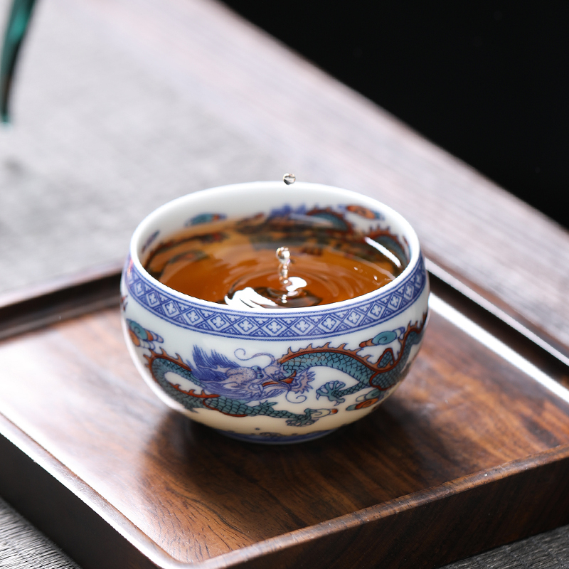 MULTIPOTENT主人杯功夫茶杯羊脂玉瓷陶瓷龙年禅定杯薄胎瓷品茗杯个人杯伴手礼盒